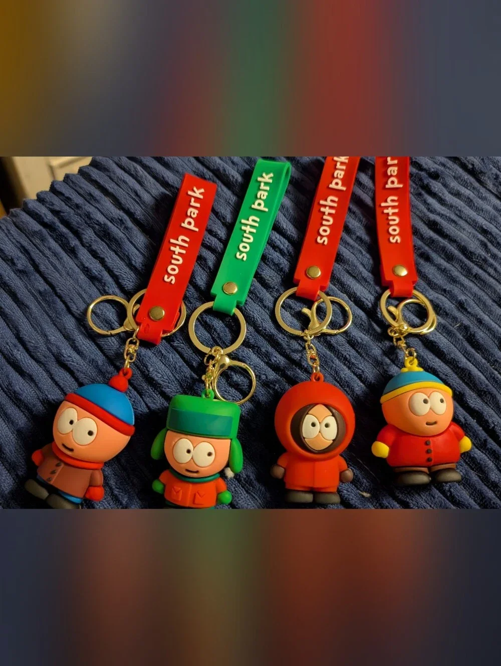 4 South Park Kyle & Kenny Silicone Keychain Set